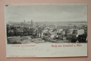 Ansichtskarte AK Gruß aus Frankfurt Oder 1900 Häuser Hinterhöfe Kirchen Architektur Ortsansicht Brandenburg